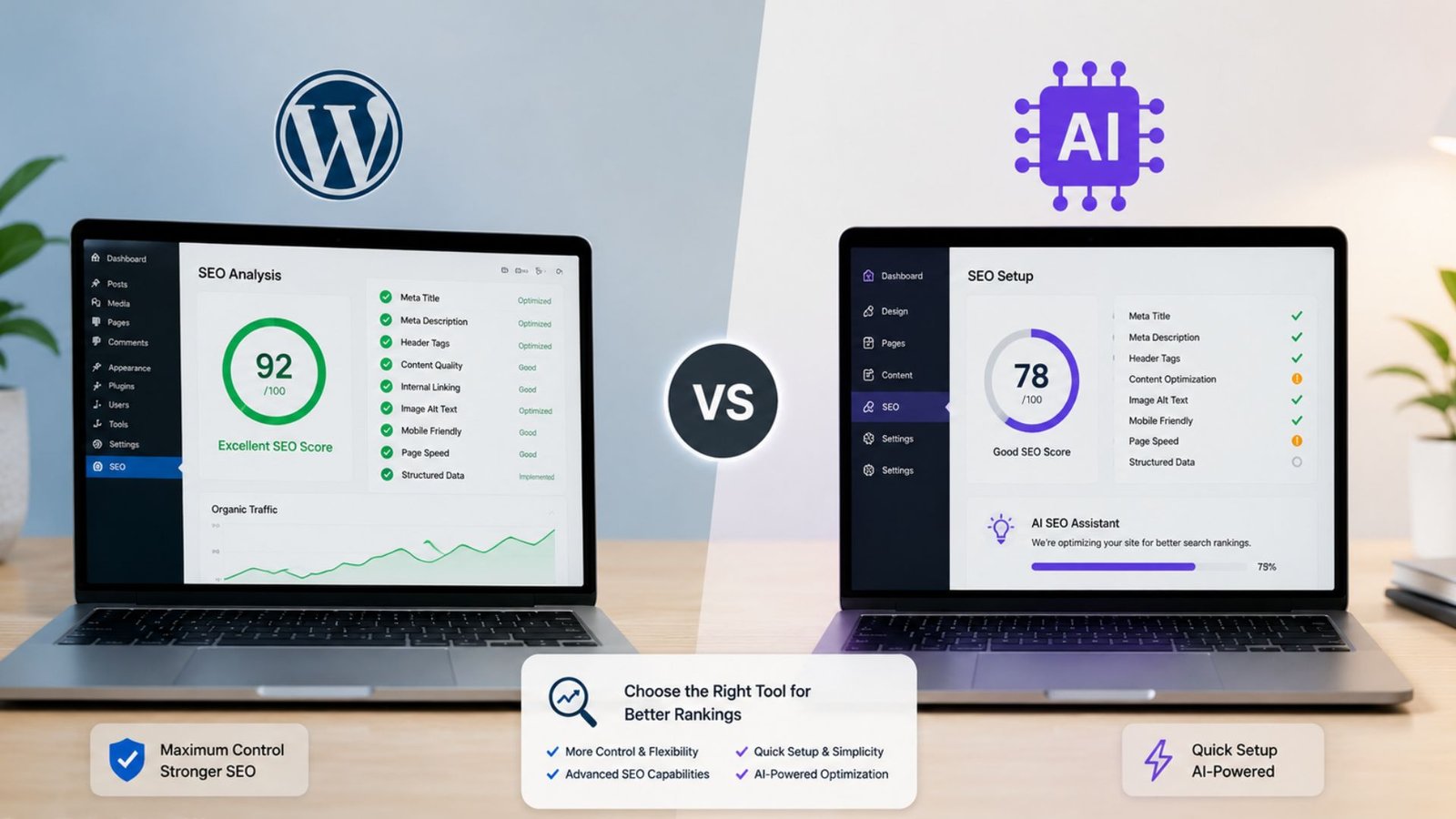 WordPress vs AI Website Builder for SEO